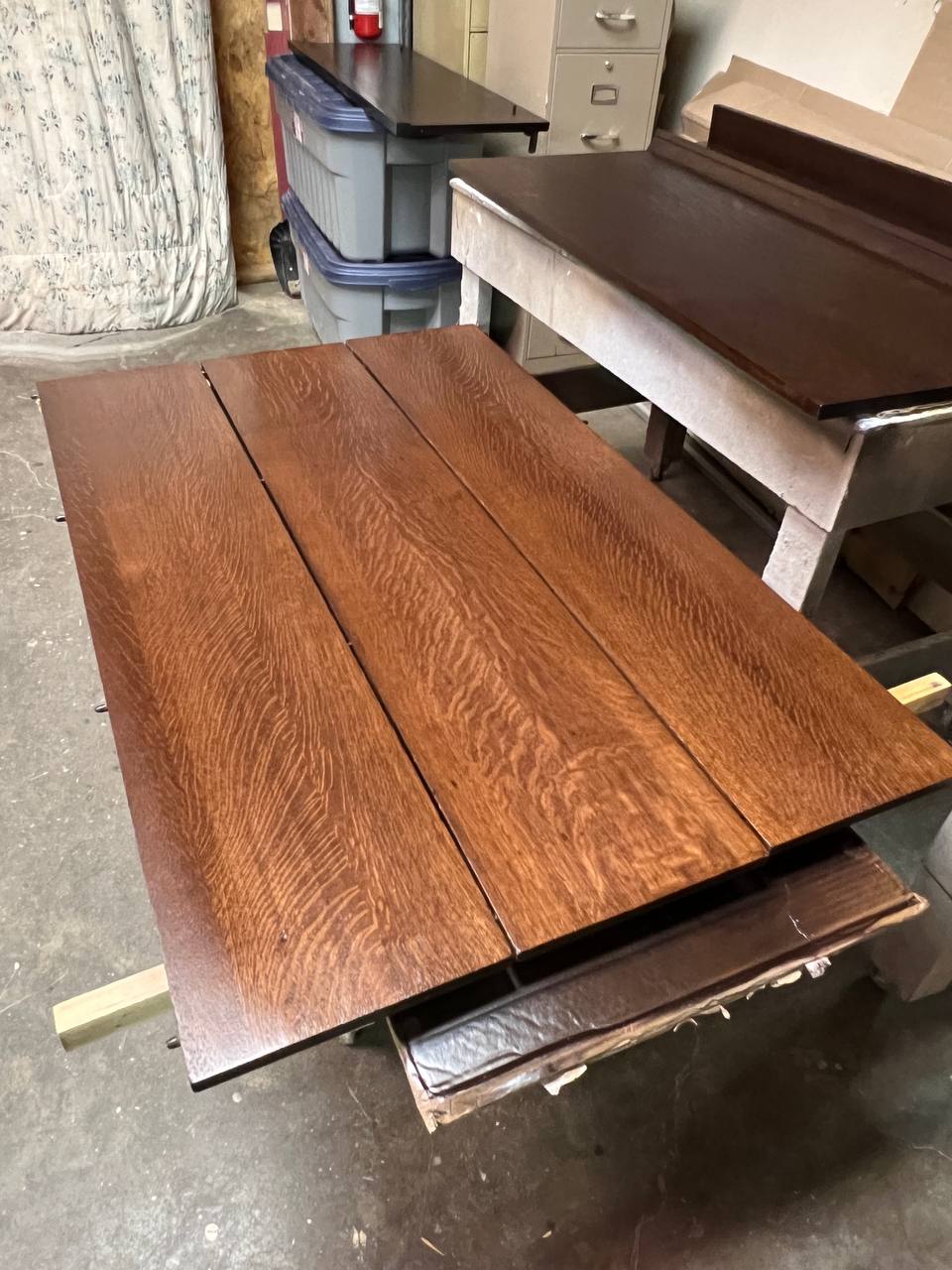 Brown rectangular wooden table