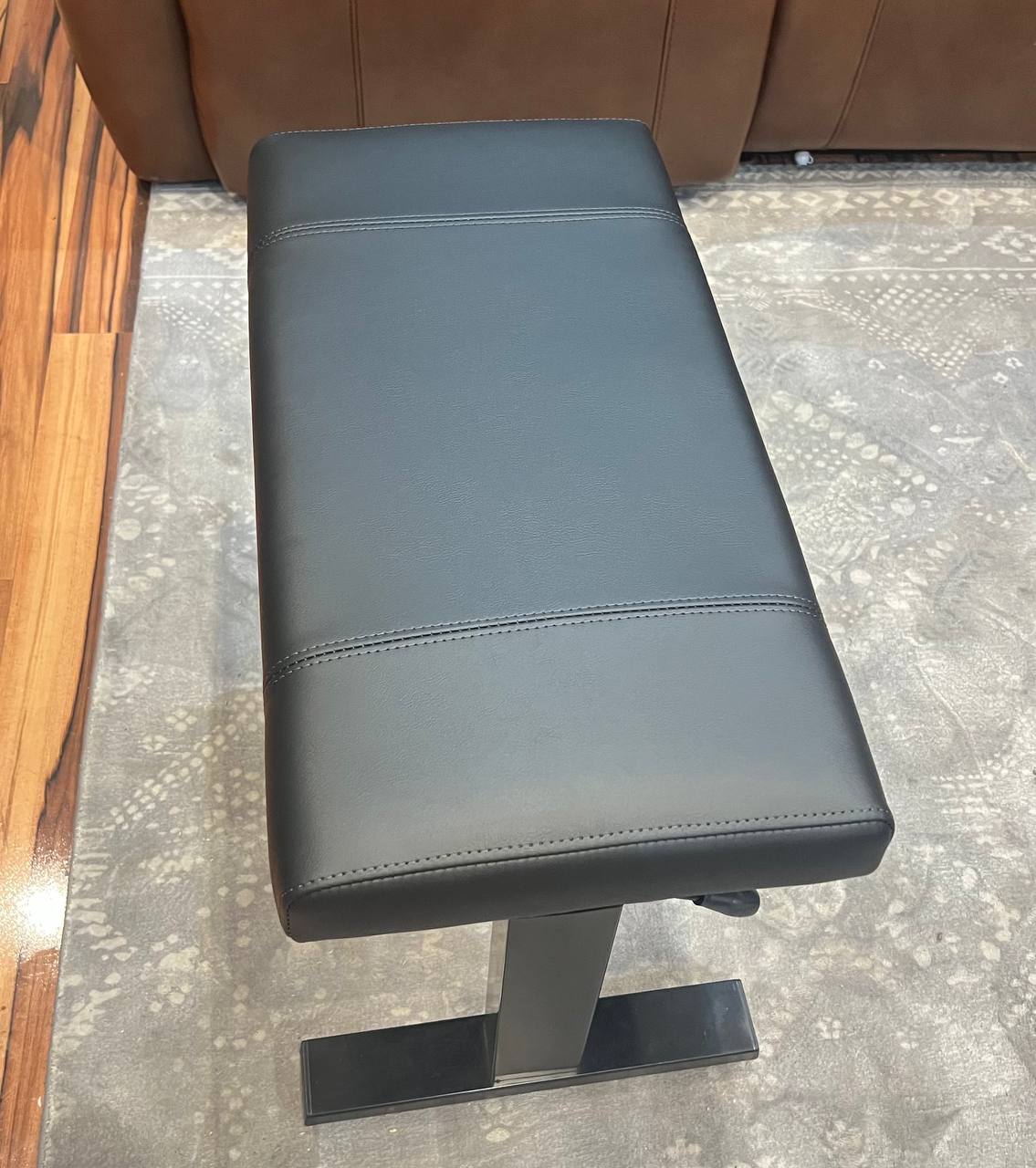 Vinyl Piano Bench in Black