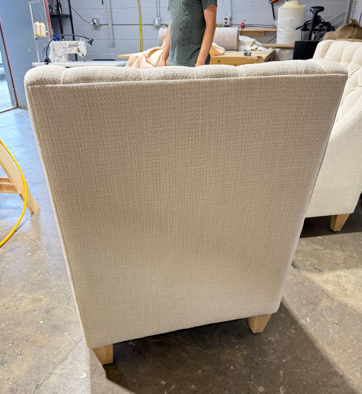 Back of Wingback Chair