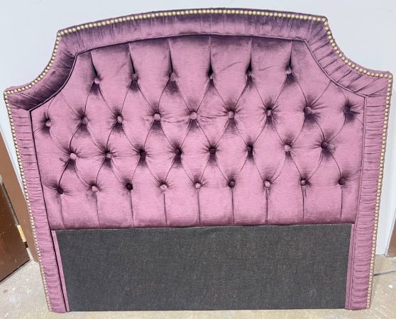 Synthetic Velvet Diamond Tufted Headboard