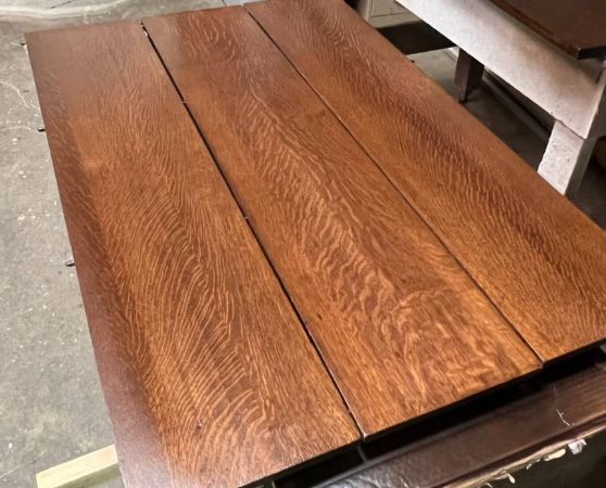 Brown rectangular wooden table