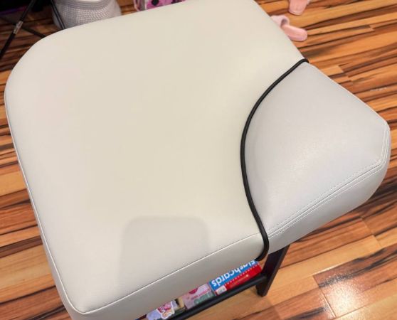 Upholstered Boat Seat in beige and grey