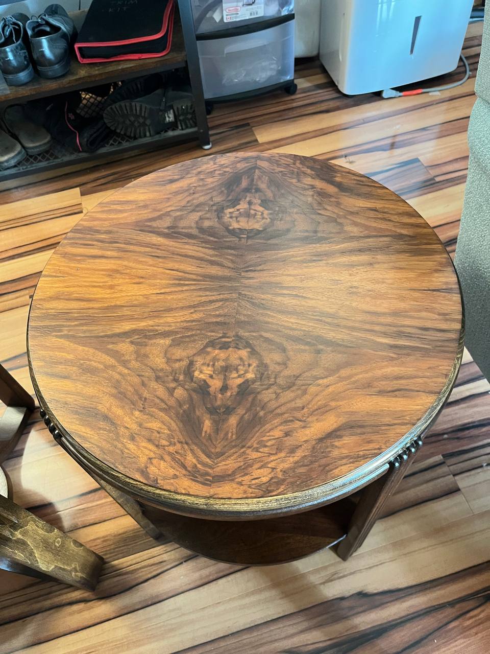 Refinished Side Table in dark brown stain
