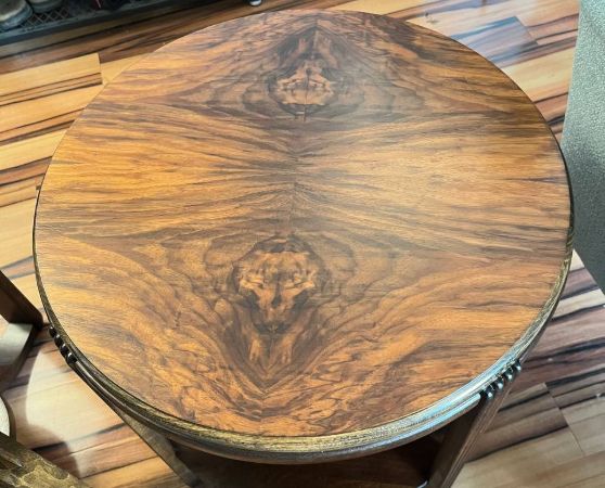 Refinished Side Table in dark brown stain